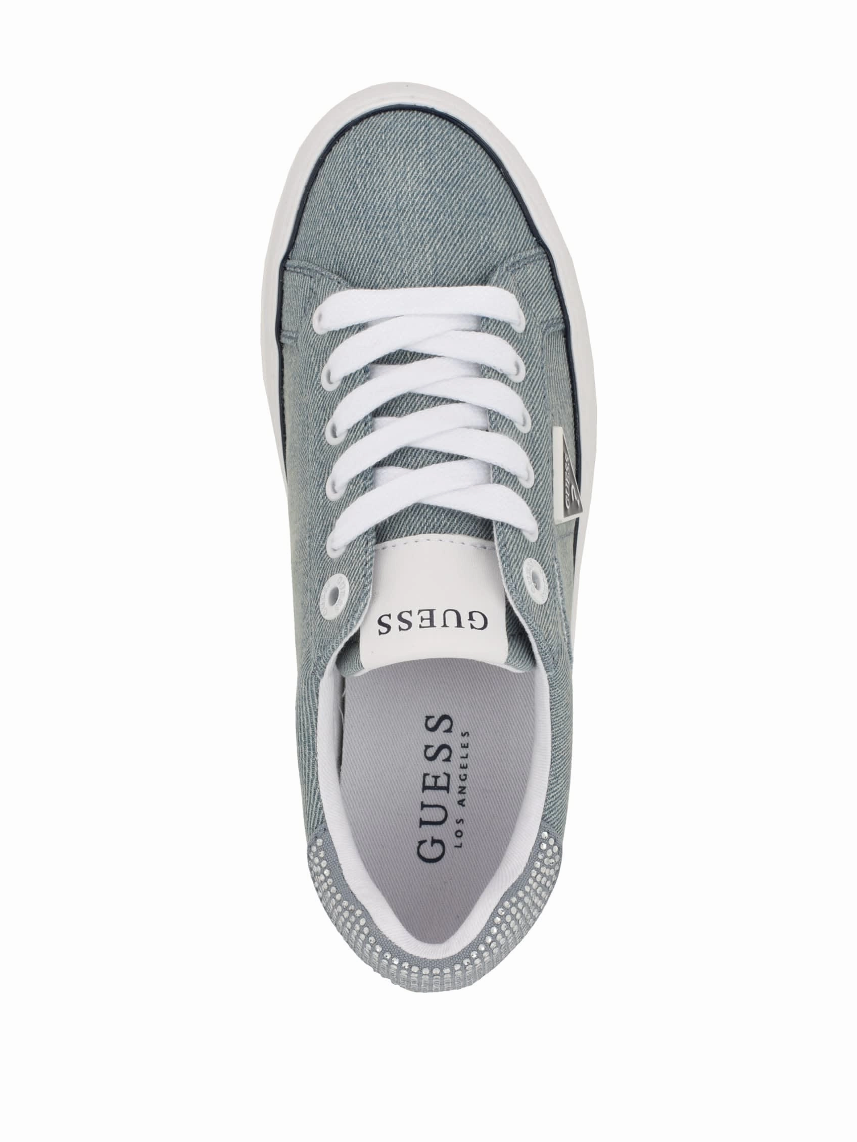 Lins Rhinestone Low-Top Denim Sneakers