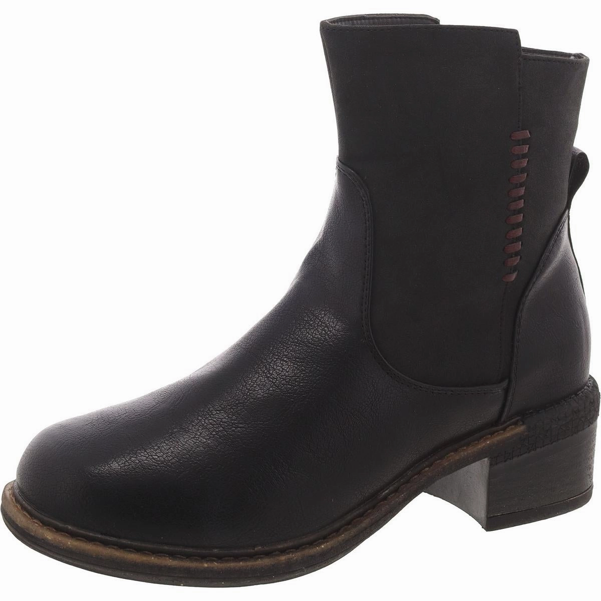 Logger Niagara Womens Faux Leather Block Heel Chelsea Boots Buy Womens Boots online cheap