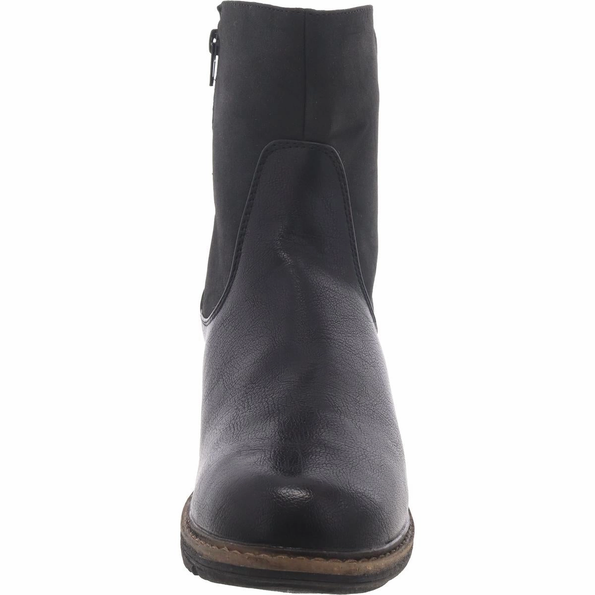 Logger Niagara Womens Faux Leather Block Heel Chelsea Boots