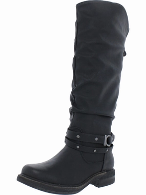 Logger Victoria Womens Faux Leather Riding Knee-High Boots Womens Winter Boots promo deal