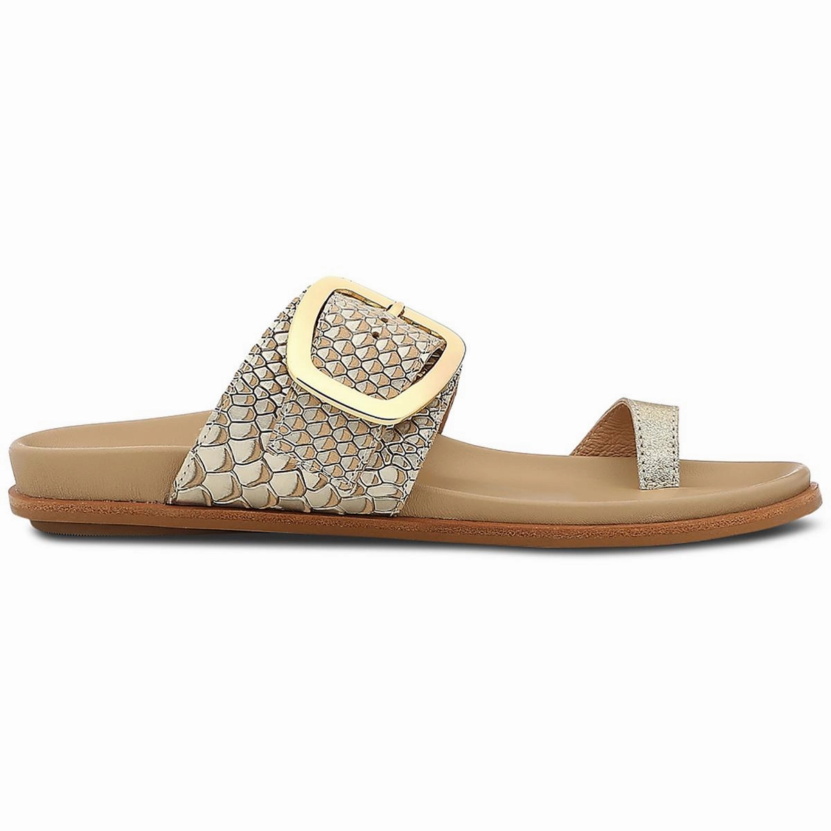 Lorenzo Womens Slip On Flat Slide Sandals