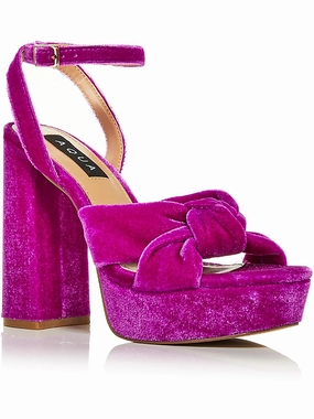 Lory Womens Velvet Square Toe Heels Lightweight Womens Sandals discount