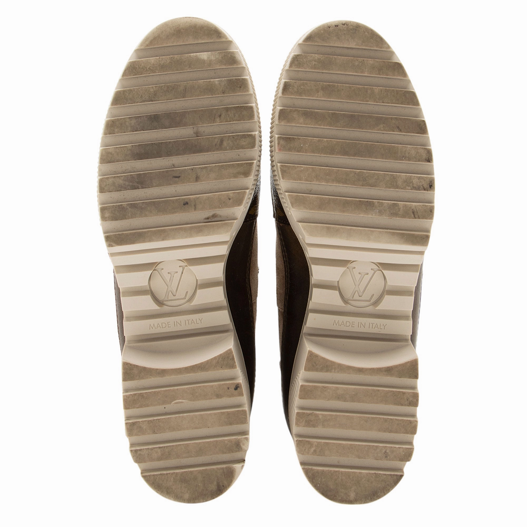 Louis Vuitton Monogram Canvas Suede Laureate Desert Platform Boots