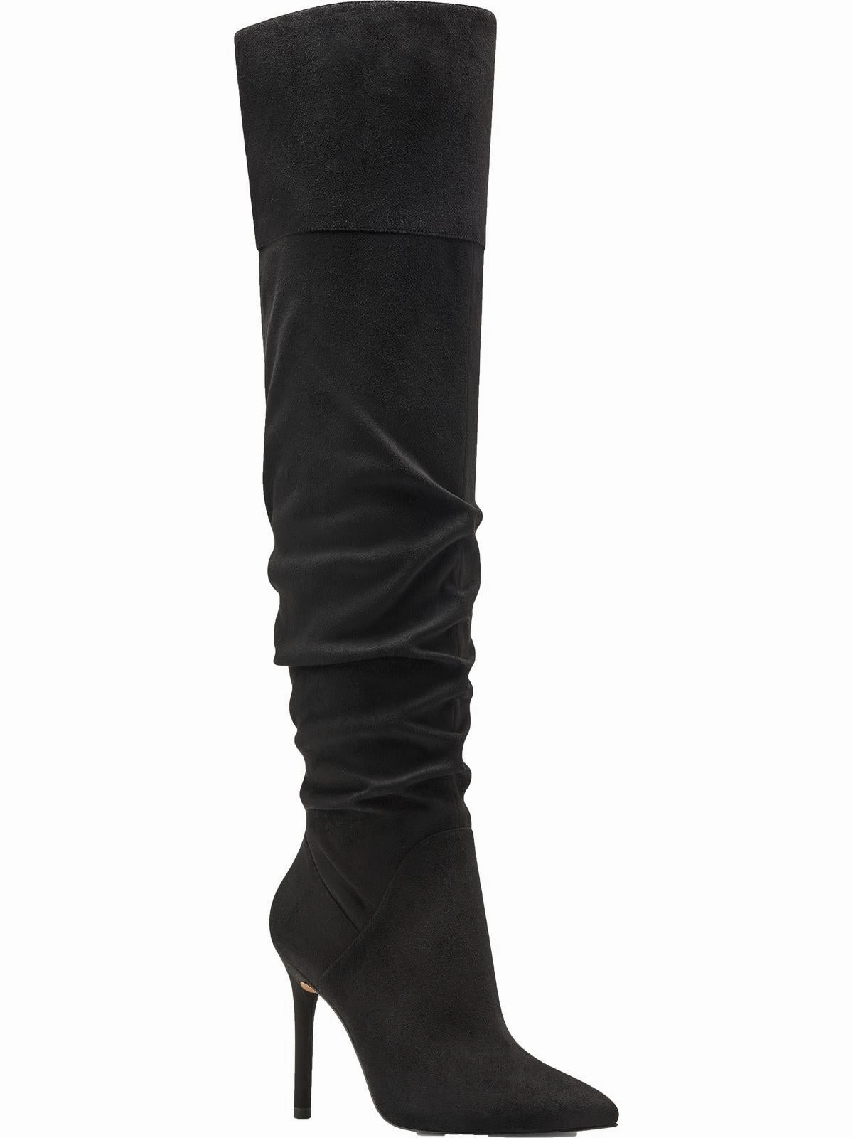 Loury Womens Stiletto Faux Suede Over-The-Knee Boots