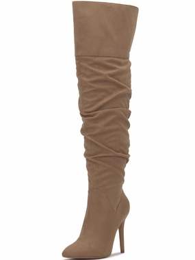 Loury Womens Stiletto Faux Suede Over-The-Knee Boots Hot sale Womens Boots