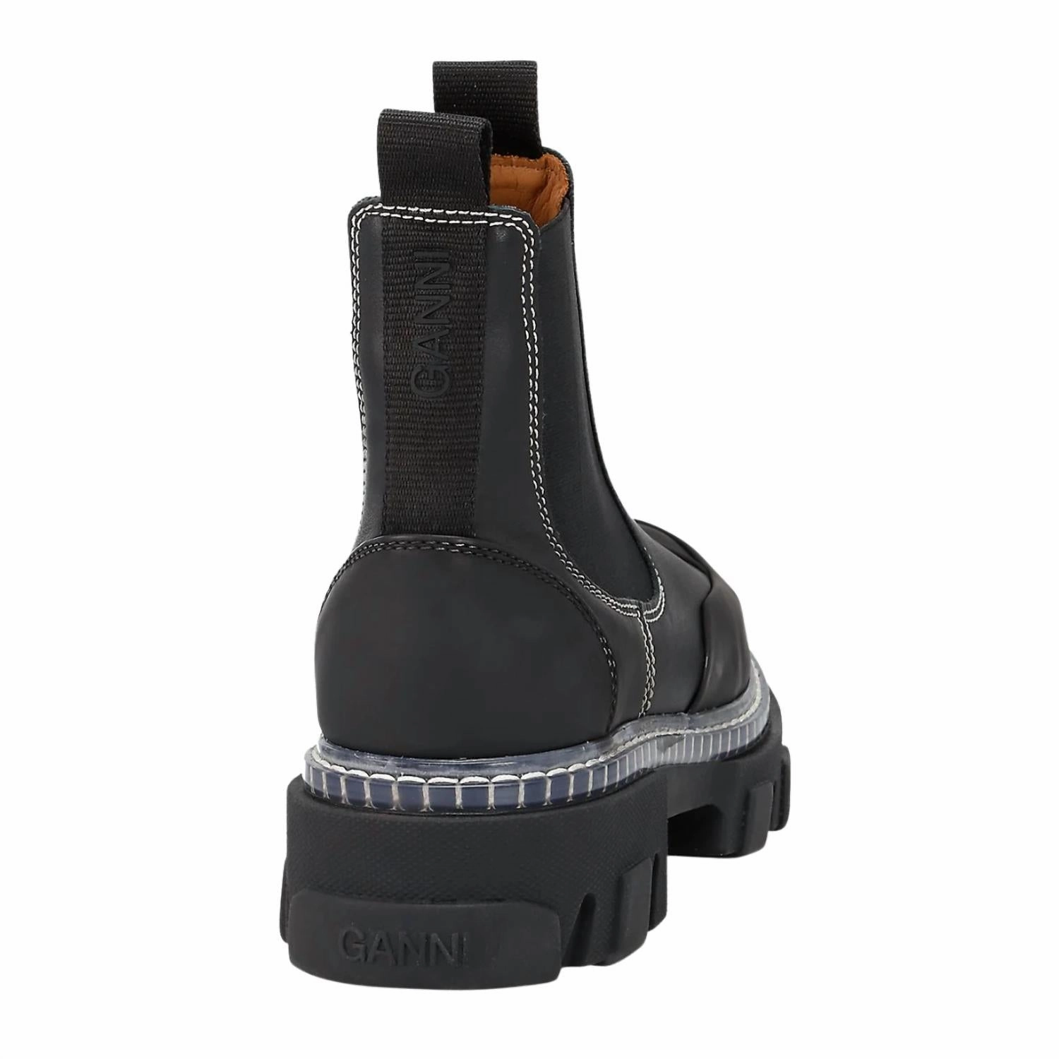 Low Cleated Chelsea Boot In Black