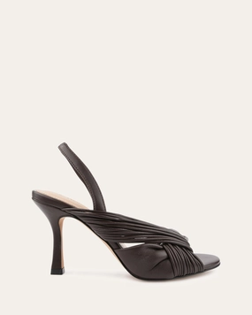 LUCKY HIGH HEEL SANDALS CACAO LEATHER Womens Sandals on sale