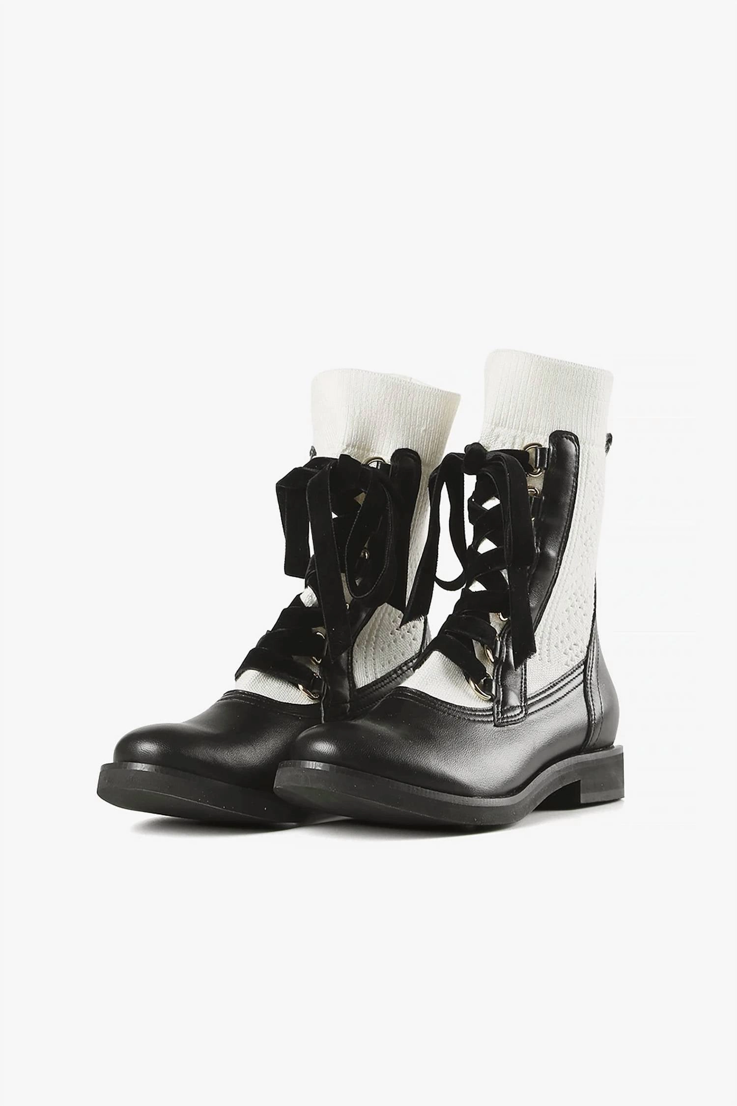 Lux Sock Camper Shoes In Black/white