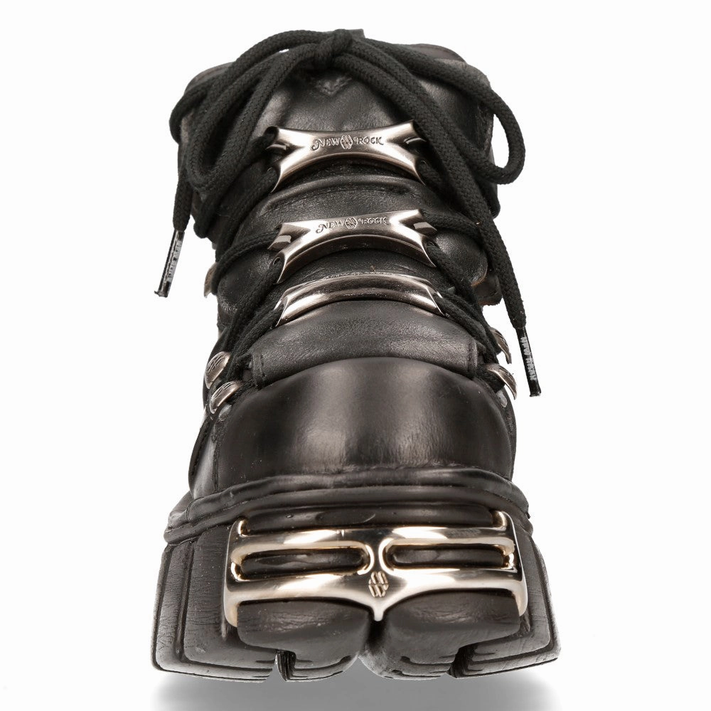 M106-s1 Metallic Leather Gothic Boots