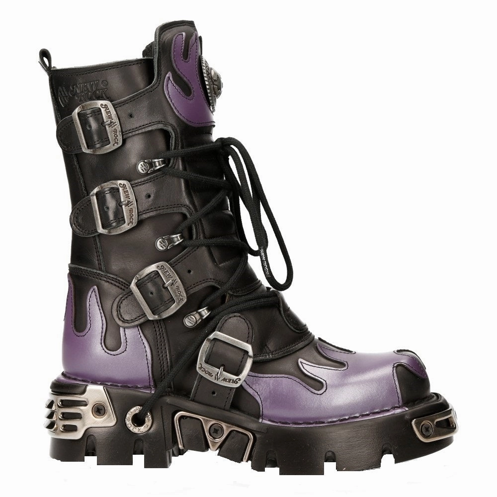M-591-s5 Flame Boots Leather Gothic