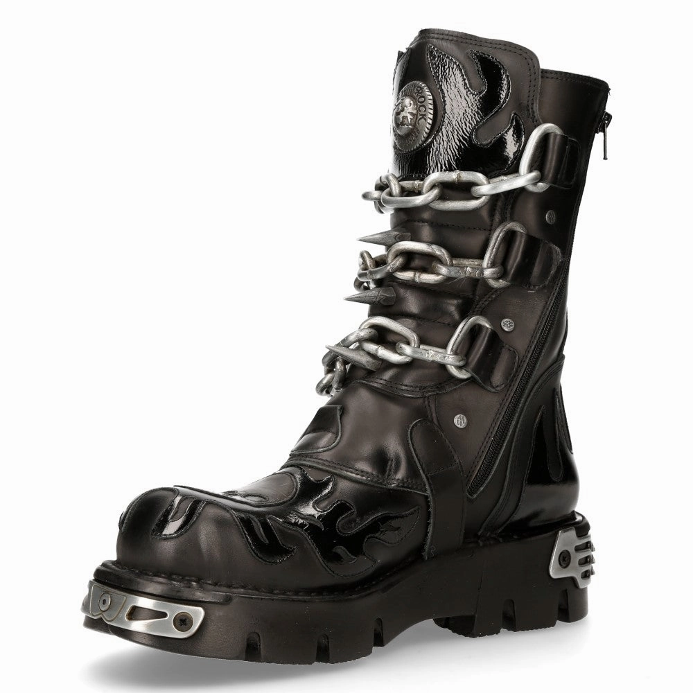 M.727.s1 Leather Skull Flame Reactor Boots
