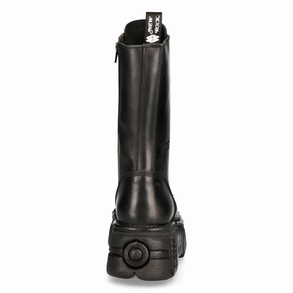M-MILI211C-C1 Leather Biker Boots