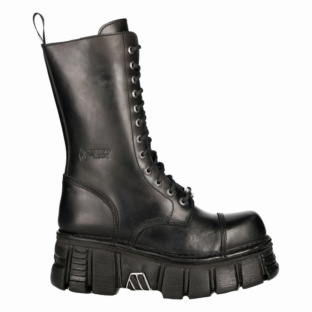 M-MILI211C-C1 Leather Biker Boots