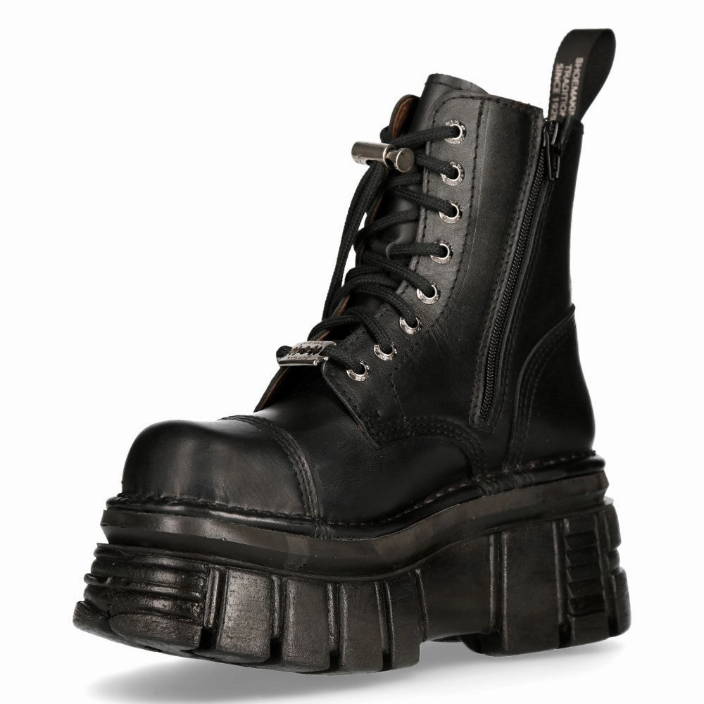 M-NewMILI083-S21 Tower Combat Boots Leather