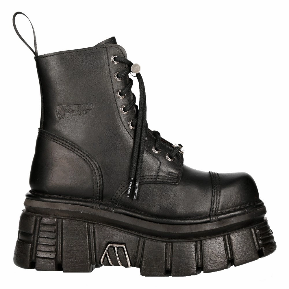 M-NewMILI083-S21 Tower Combat Boots Leather