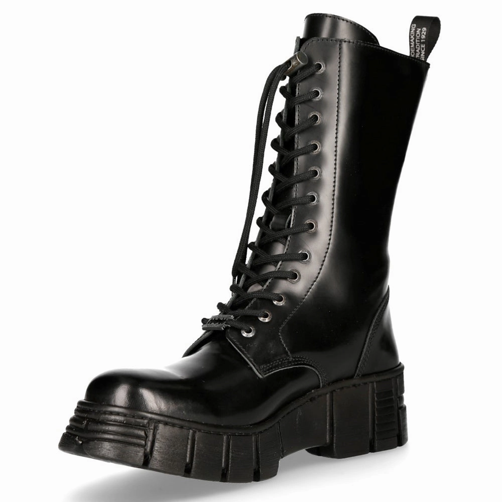 M-WALL027N-C2 Boots Leather Wall Biker Tower