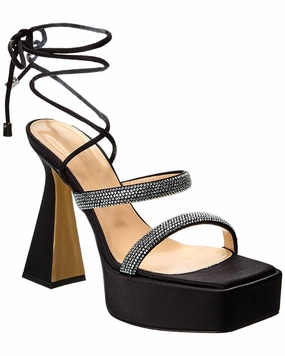 Mach & Mach Devon Satin Platform Sandal Cheap Womens Sandals clearance