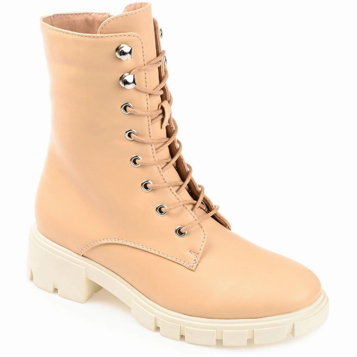 Madelynn Womens Faux Leather Ankle Combat & Lace-up Boots Womens Boots sale online