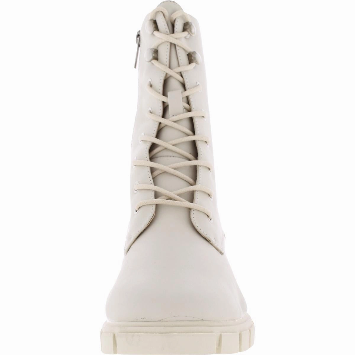Madelynn Womens Faux Leather Ankle Combat & Lace-up Boots