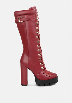magnolia cushion collared lace up boots Womens Casual Boots clearance