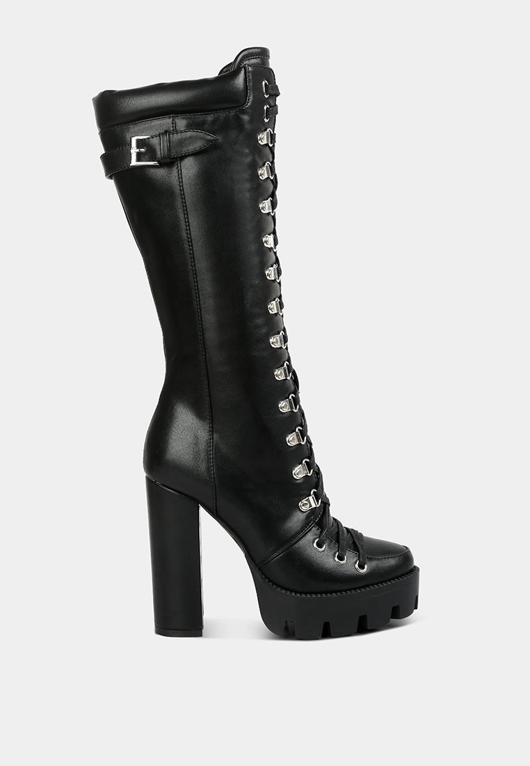 magnolia cushion collared lace up boots