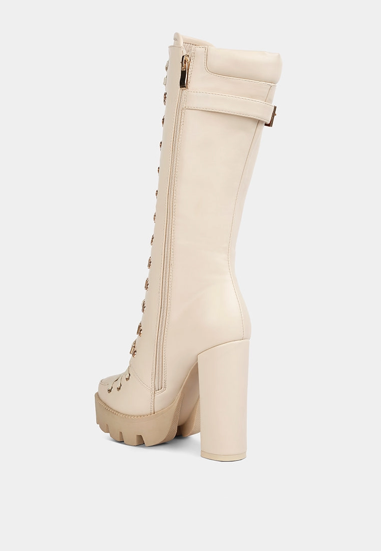 magnolia cushion collared lace up boots