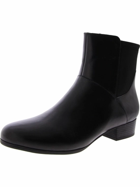 Magnolia Womens Leather Almond Toe Ankle Boots Womens Winter Boots promo deal