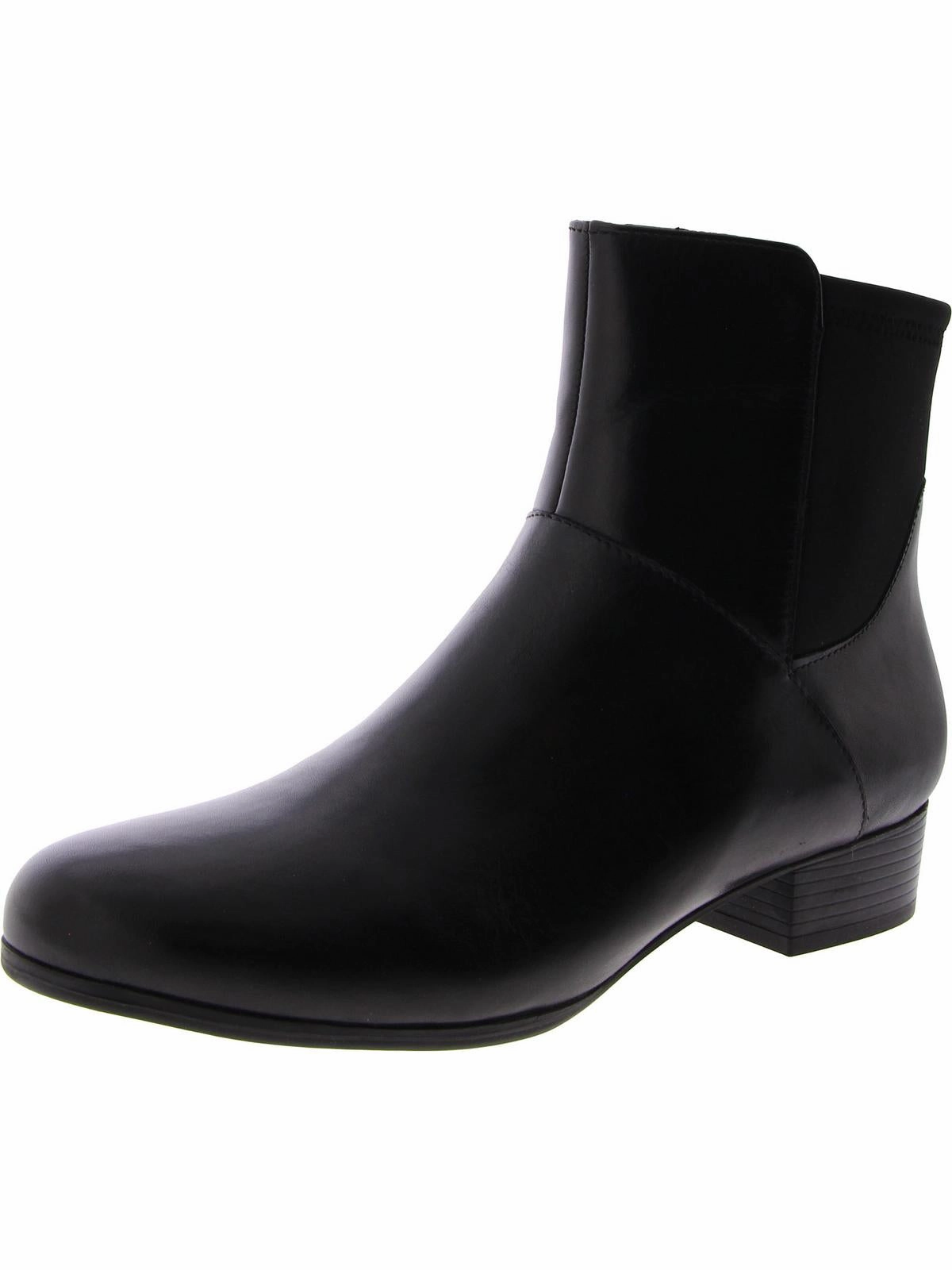 Magnolia Womens Leather Almond Toe Ankle Boots Womens Winter Boots promo deal
