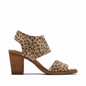 Majorca Natural Textured Leopard Cutout Sandal Casual Womens Sandals on sale