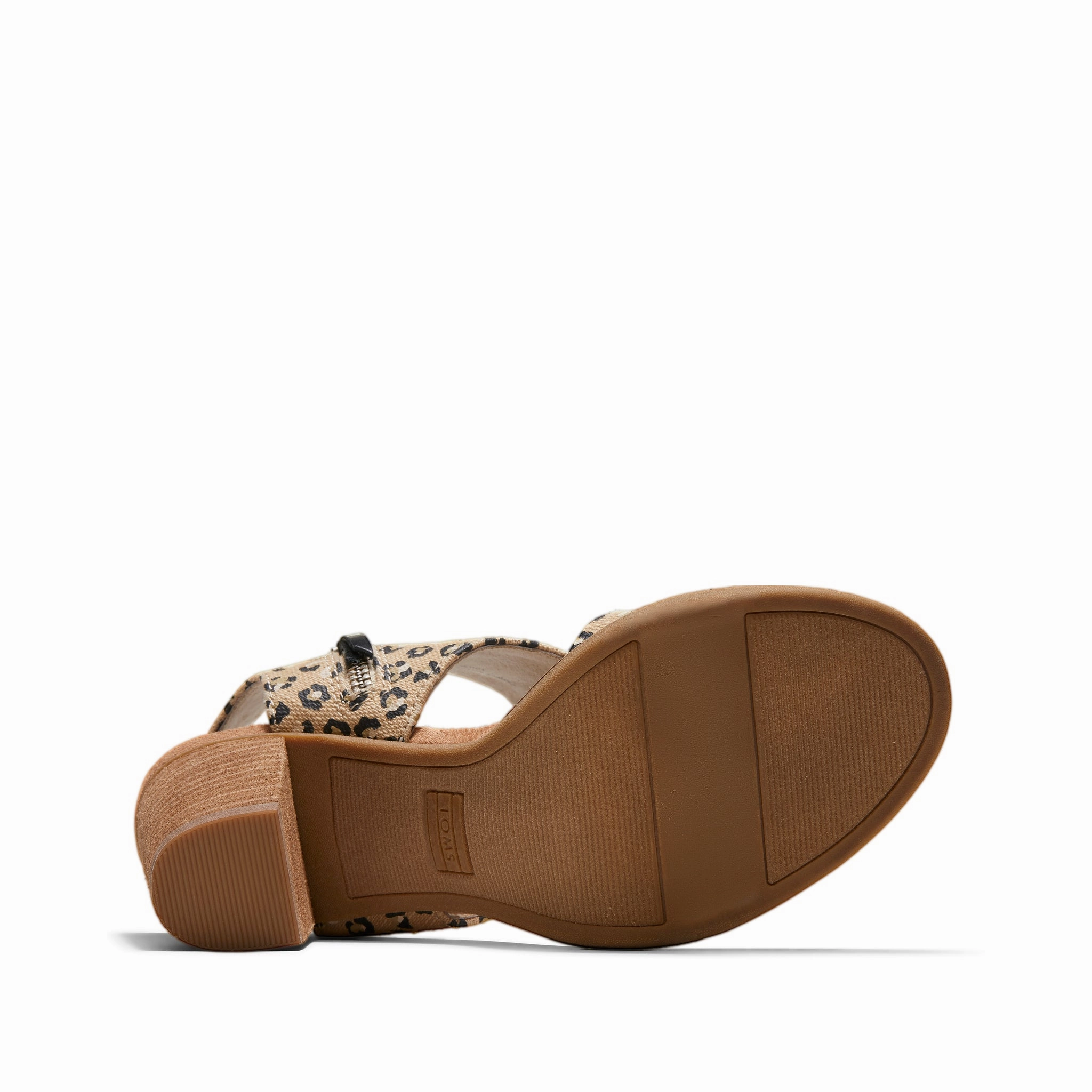 Majorca Natural Textured Leopard Cutout Sandal