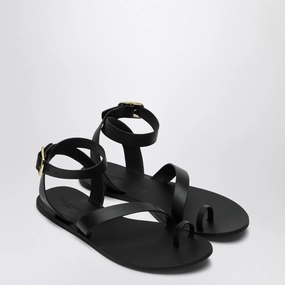 Maneb Women's Leather Gladiator Style Sandals Stylish Womens Slides & Sandals