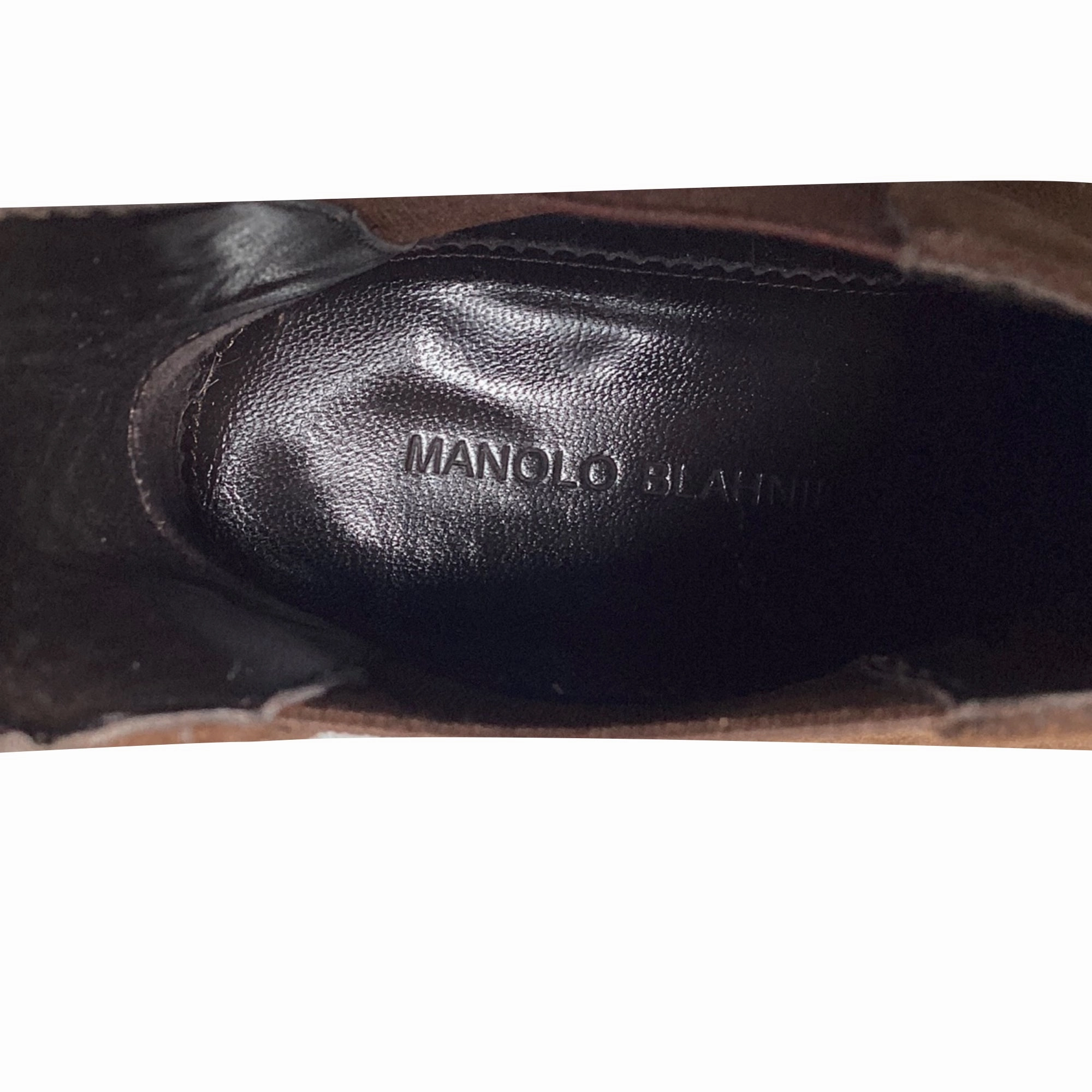 Manolo Blahnik Chelata Chelsea Boots in Brown Suede