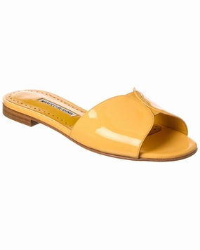 Manolo Blahnik Houramu Patent Sandal Summer Womens Sandals clearance