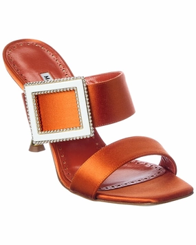 Manolo Blahnik Tuliaba 90 Satin Sandal Cheap Womens Sandals clearance