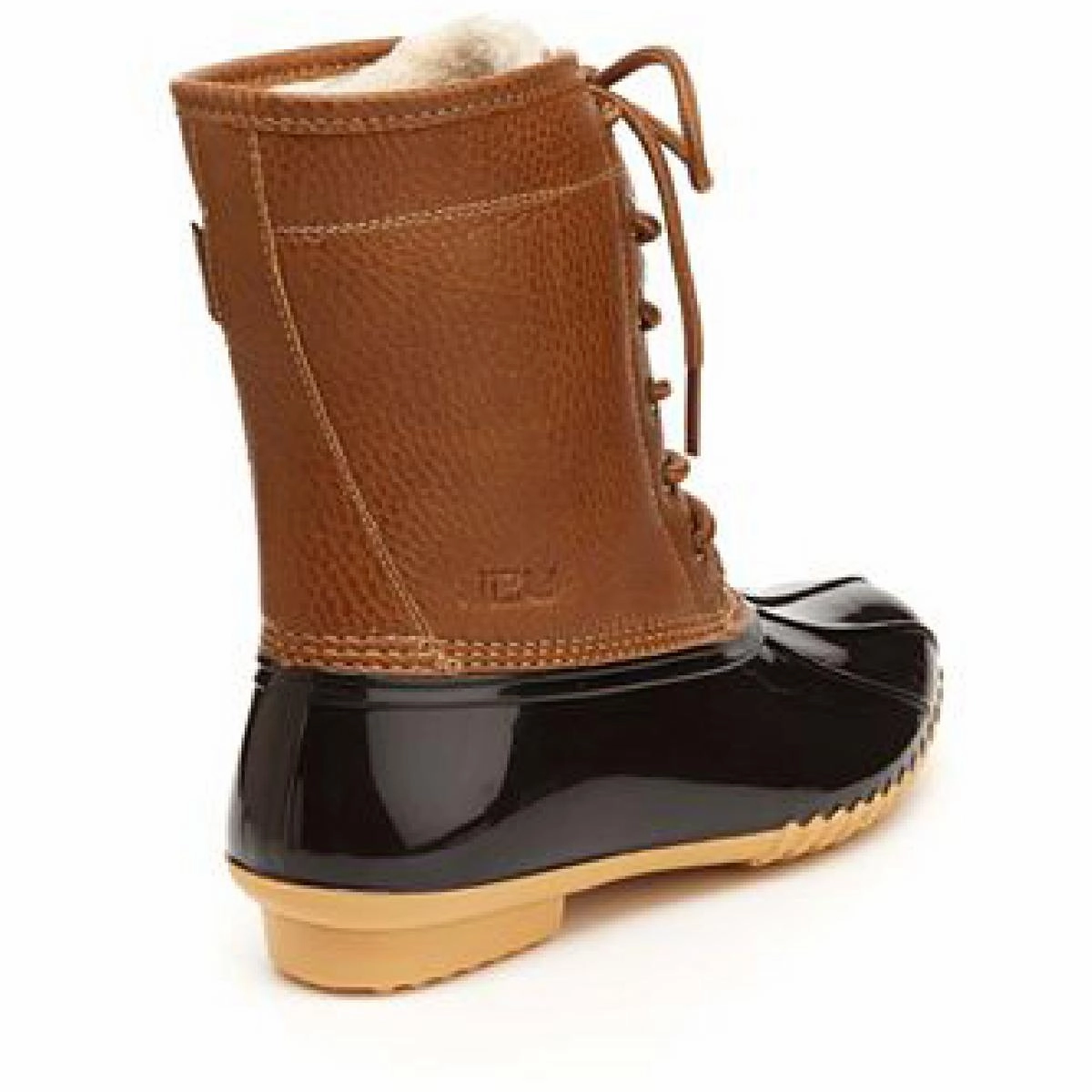 Maplewood Womens Faux Leather Lace-Up Rain Boots