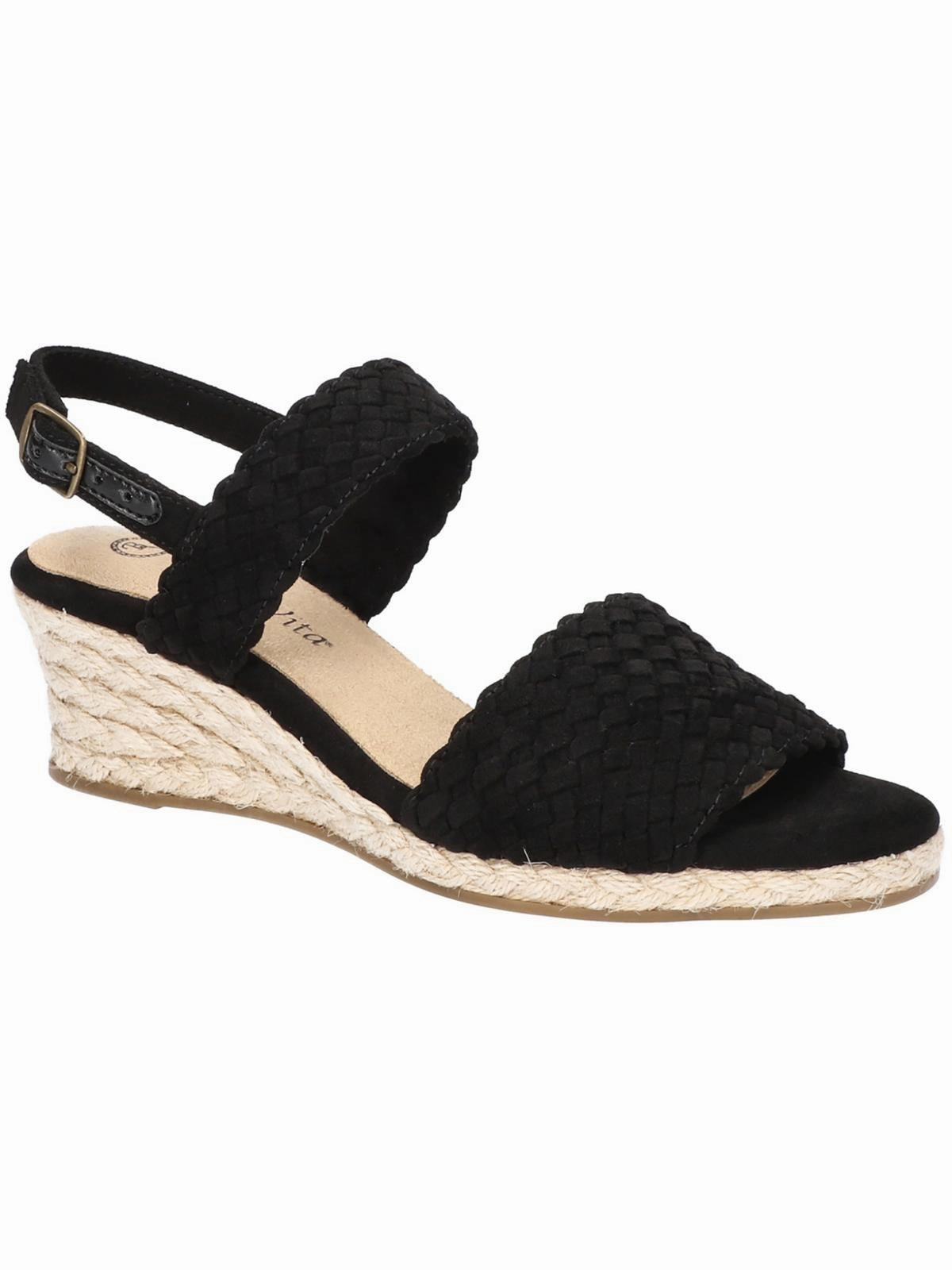 Mariella Womens Faux Suede Wedge Espadrilles