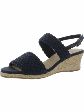 Mariella Womens Faux Suede Wedge Espadrilles Summer Womens Sandals clearance