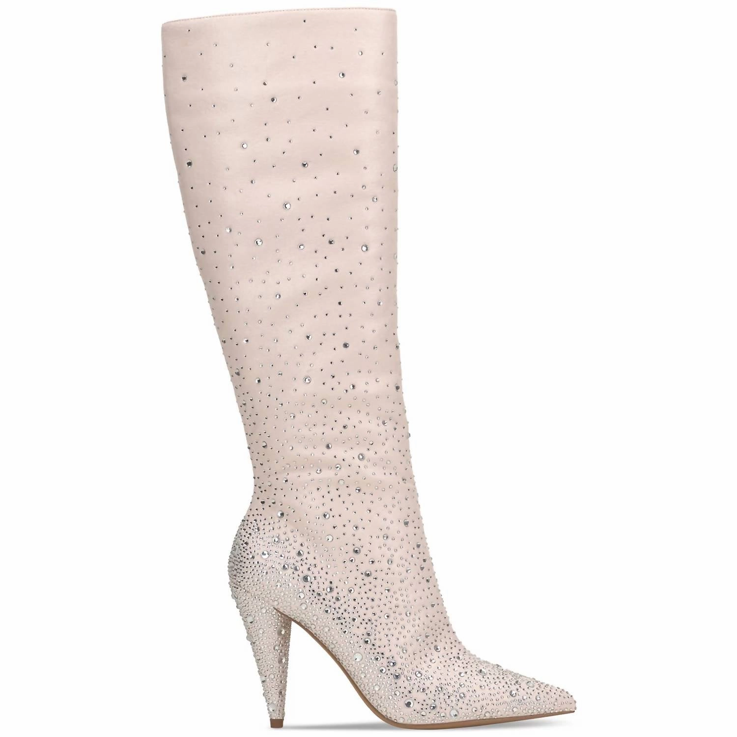 Maryeli Embellished Dress Boots In Chalk