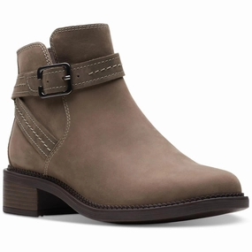 Maye Strap Womens Leather Block Heel Ankle Boots High-quality Womens Boots discount