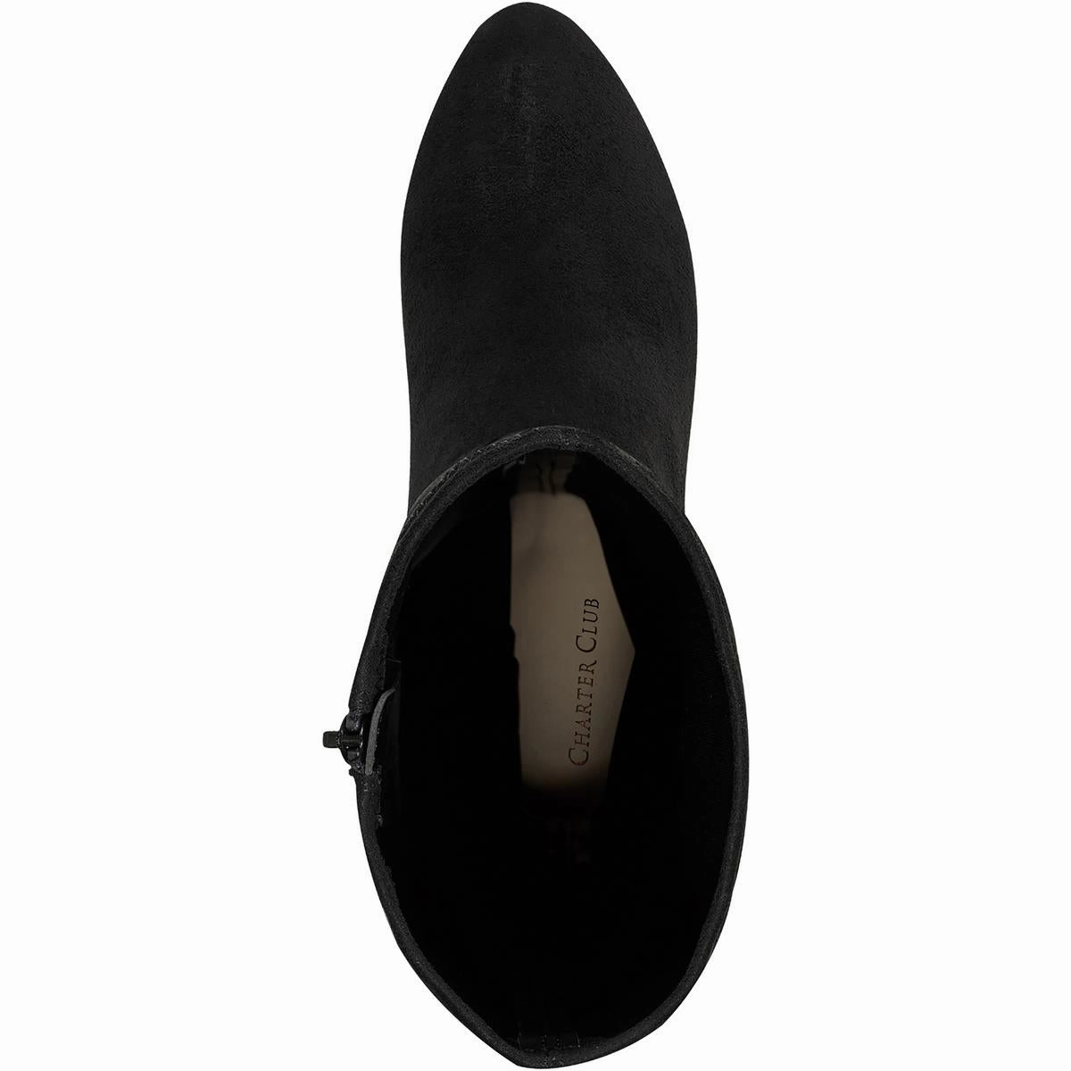 Mayviss Womens Faux Leather Mid-Calf Boots