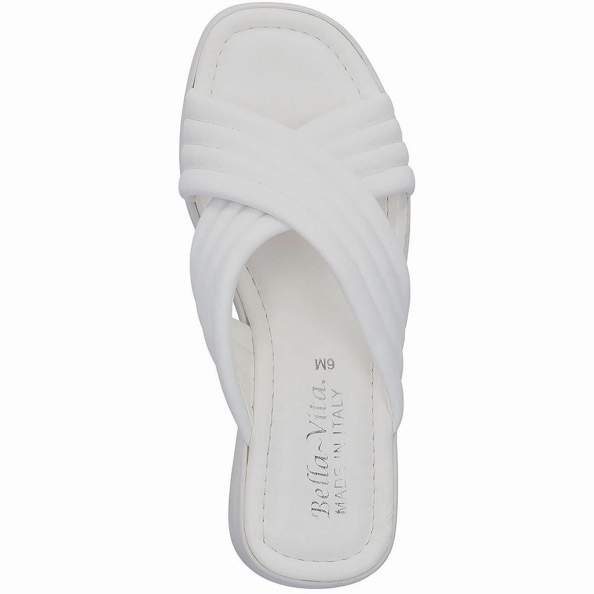 Maz Italy Womens Leather Slip On Wedge Sandals
