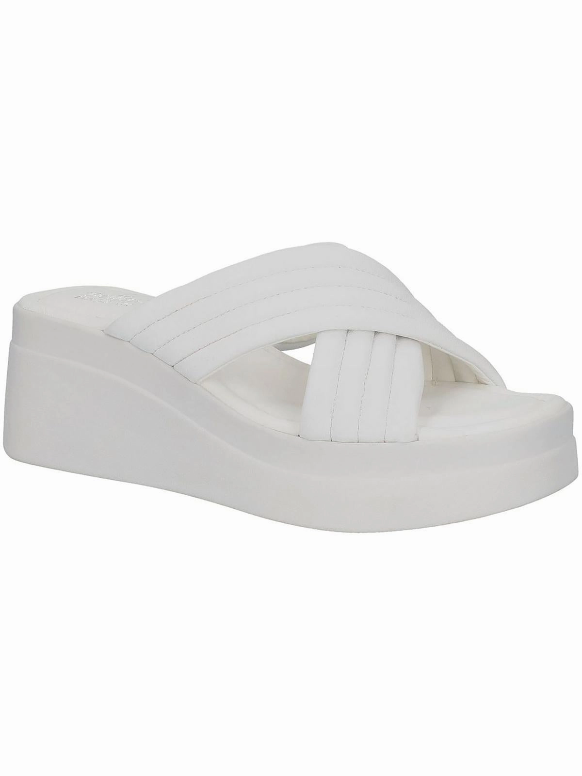 Maz Italy Womens Leather Slip On Wedge Sandals Womens Slip-On Sandals clearance