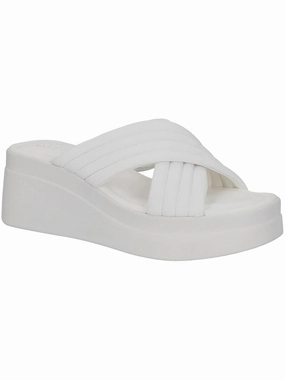 Maz Italy Womens Leather Slip On Wedge Sandals Womens Slip-On Sandals clearance