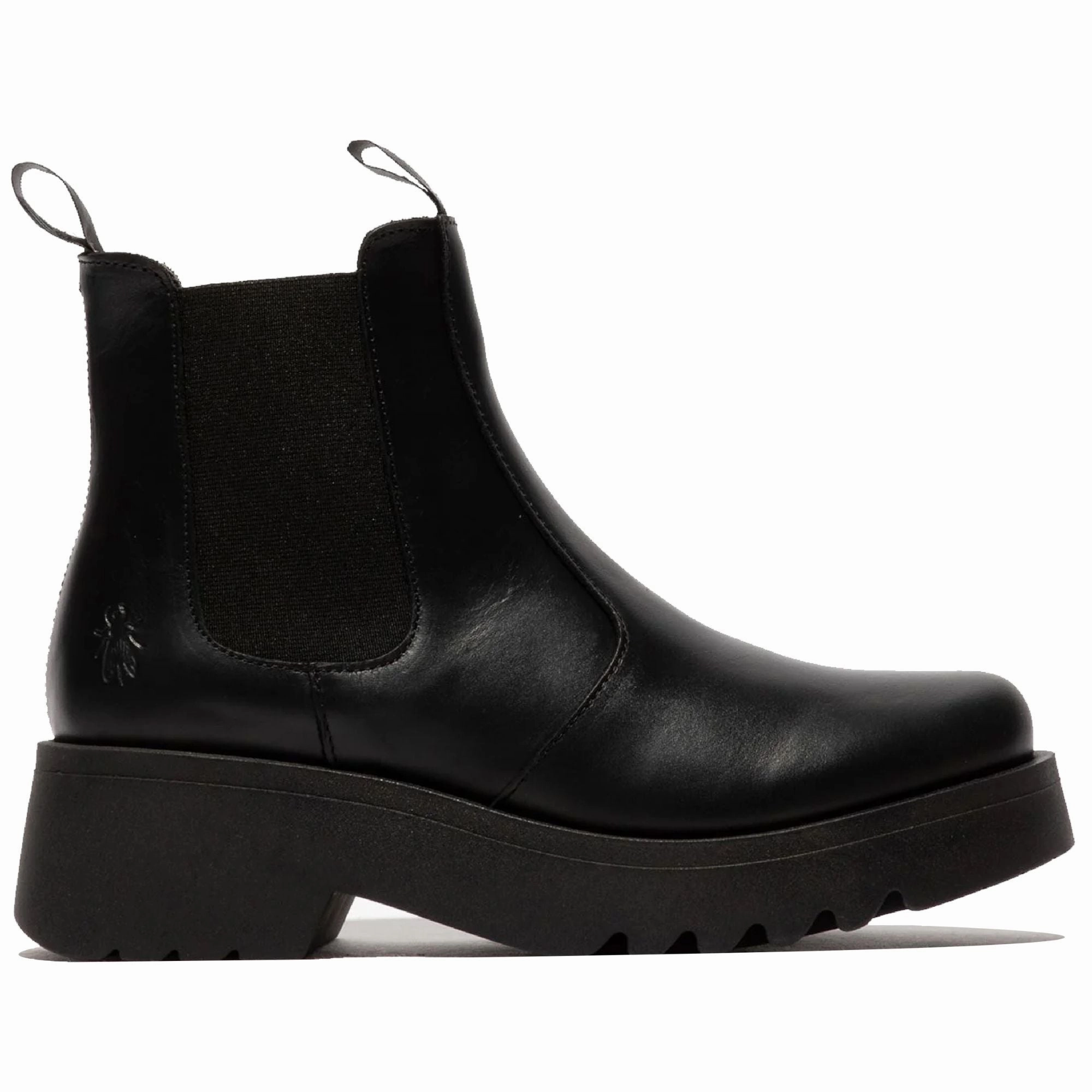 MEDI789FLY - Women's Wedge Heel Leather Chelsea Boots Promo on Womens Fashionable Boots