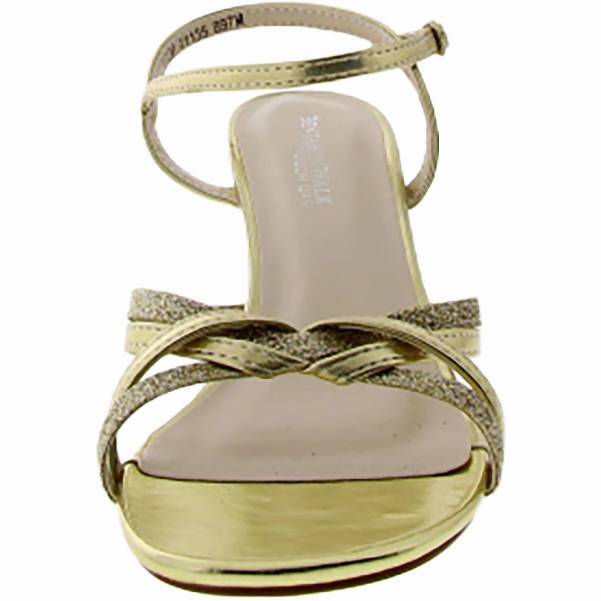 Mela Womens Metallic Ankle Strap Strappy Sandals
