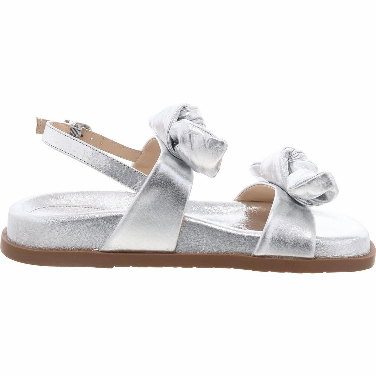 Melody Flat Sandal Womens Metallic Manmade Slingback Sandals
