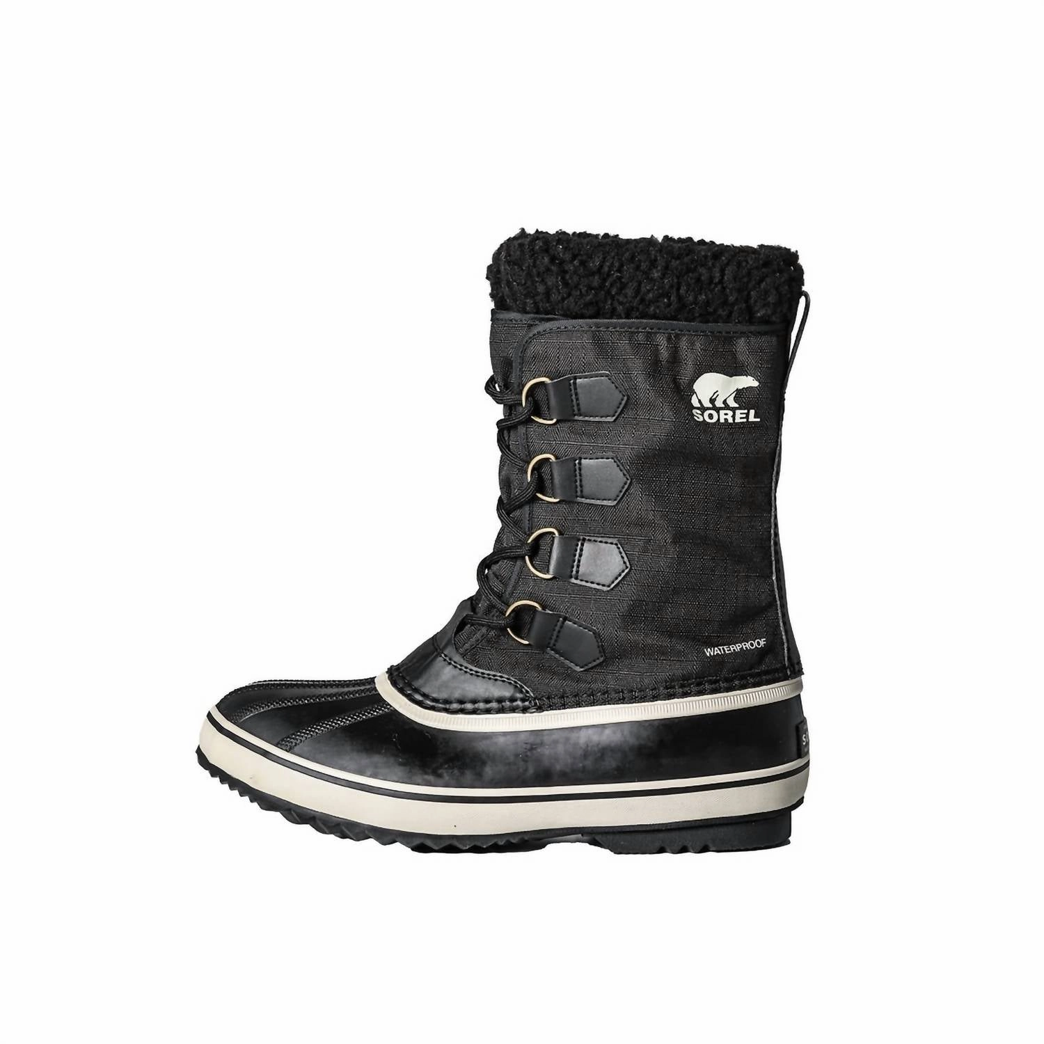 Men's 1964 Pac Nylon Waterproof Winter Boots In Black, Ancient Fossil