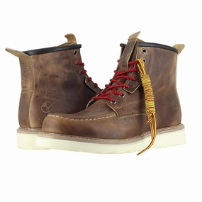Men's 6 Moc Toe Work Boots In Honey Mens Chukka Boots outlet deals