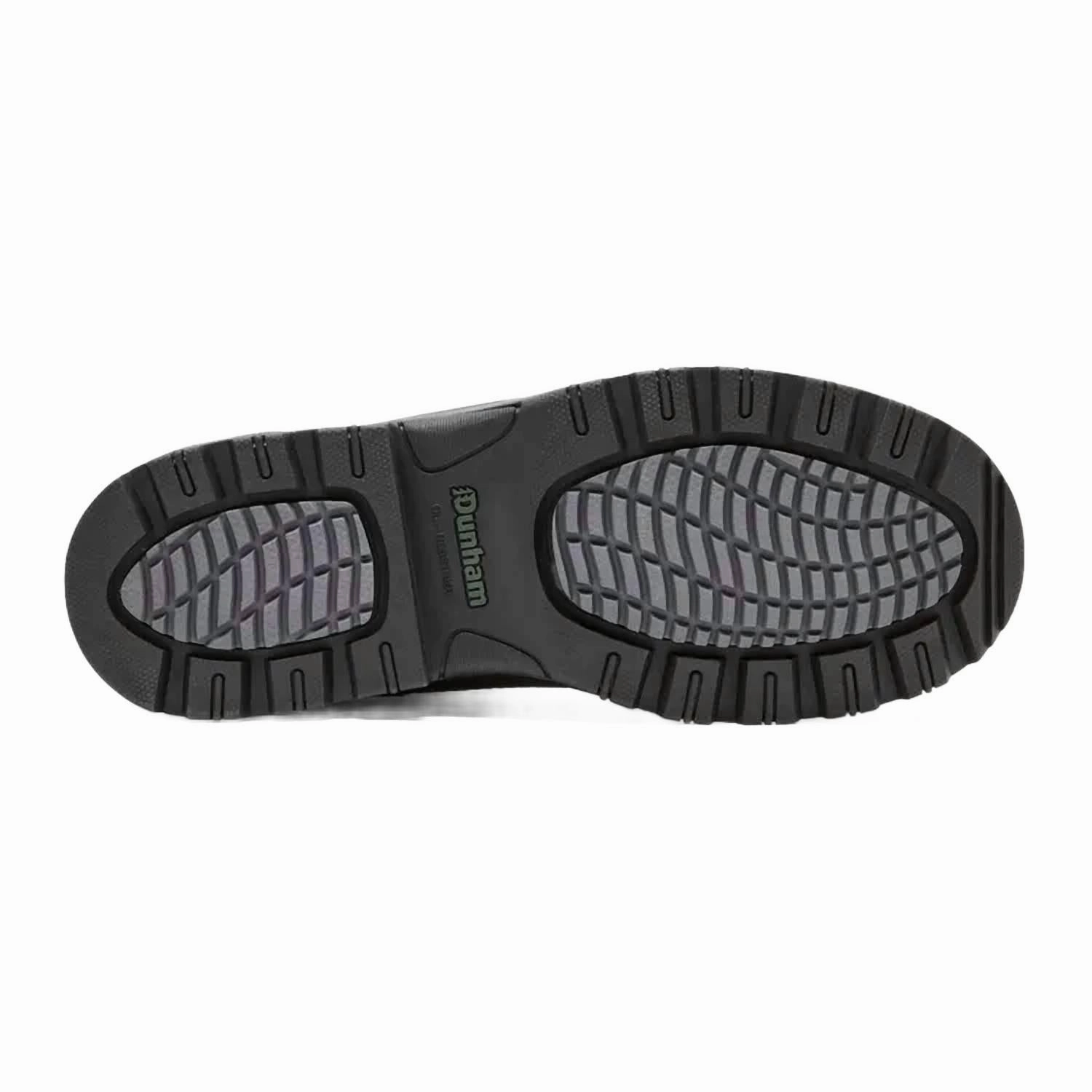 Men's 8000Works Waterproof Safety Plain Toe Boot - Xx-Wide In Black Textured Leather