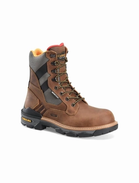 Men's 8" Waterproof Composite Toe Work Boots In Brown Cheap Mens Boots & Chukkas